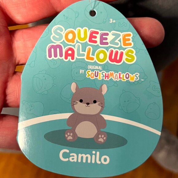 Squishmallows Original 14" Camilo the Grey Chinchilla Squeezemallows - DEADSTOCK - Picture 3 of 5